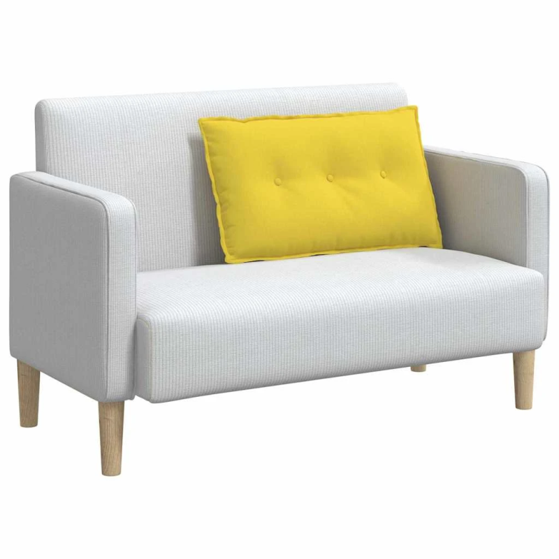 vidaXL Atpakaļ spilvens Gaiši dzeltena 80 x 19 x 50 cm audums