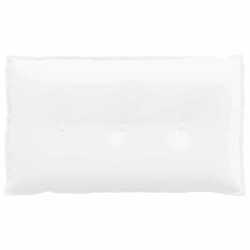 vidaXL Atpakaļ spilvens Balts 80 x 19 x 50 cm audums