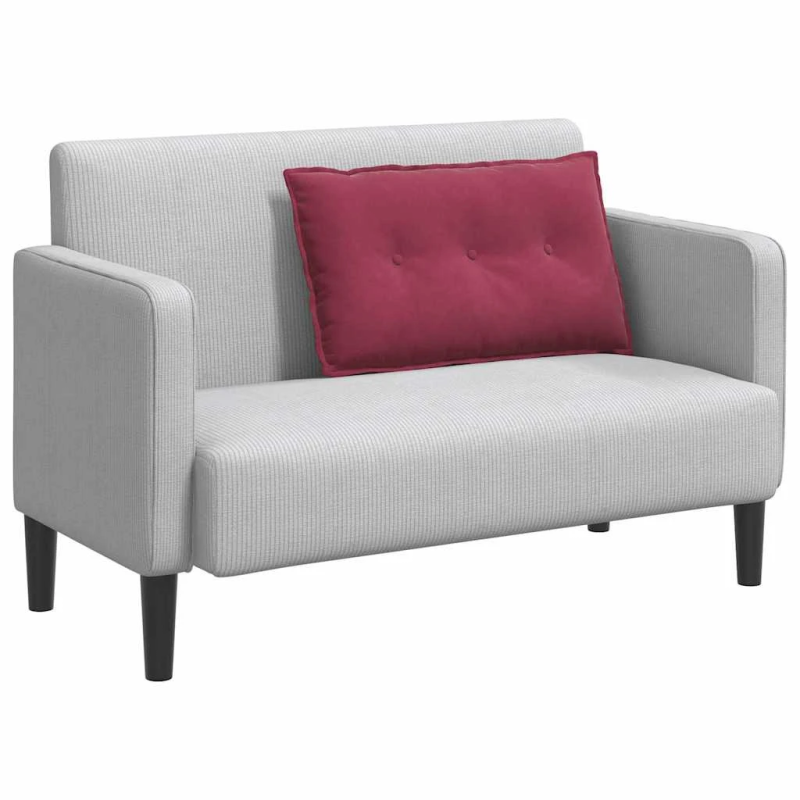 vidaXL Atpakaļ spilvens Vīna sarkans 80 x 50 cm Korduroja audums