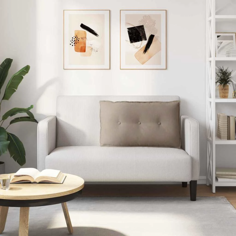 vidaXL Atpakaļ spilvens Pelēkbrūna 80 x 50 cm Mikrofibra