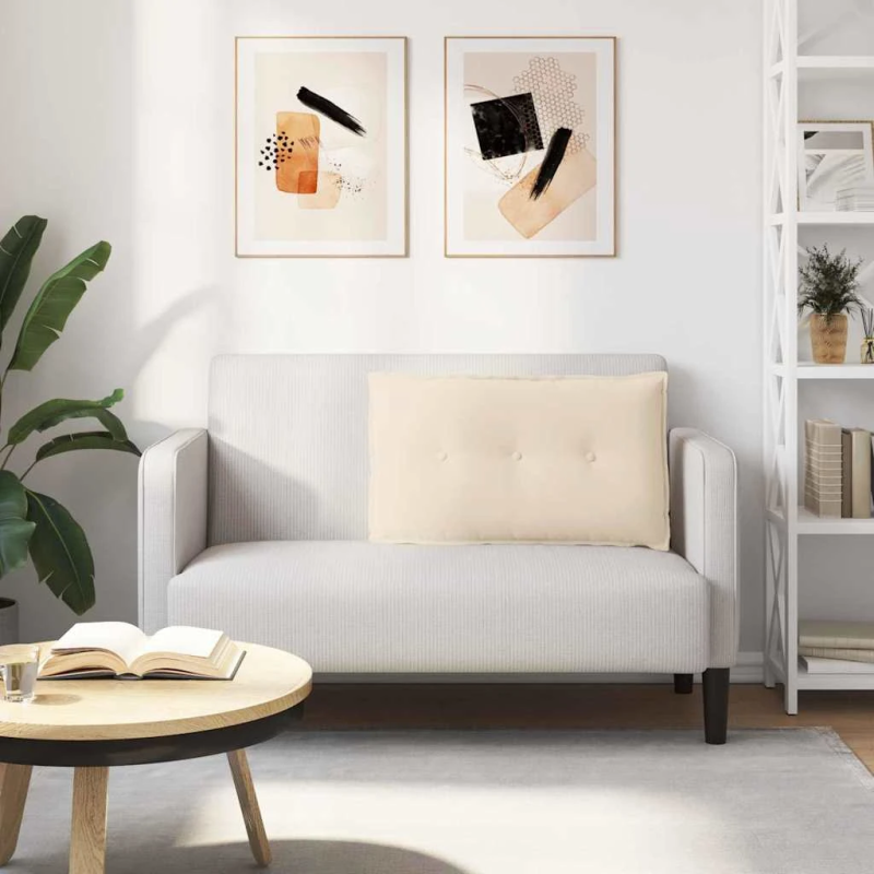 vidaXL Atpakaļ spilvens Bēša 80 x 50 cm Mikrofibra