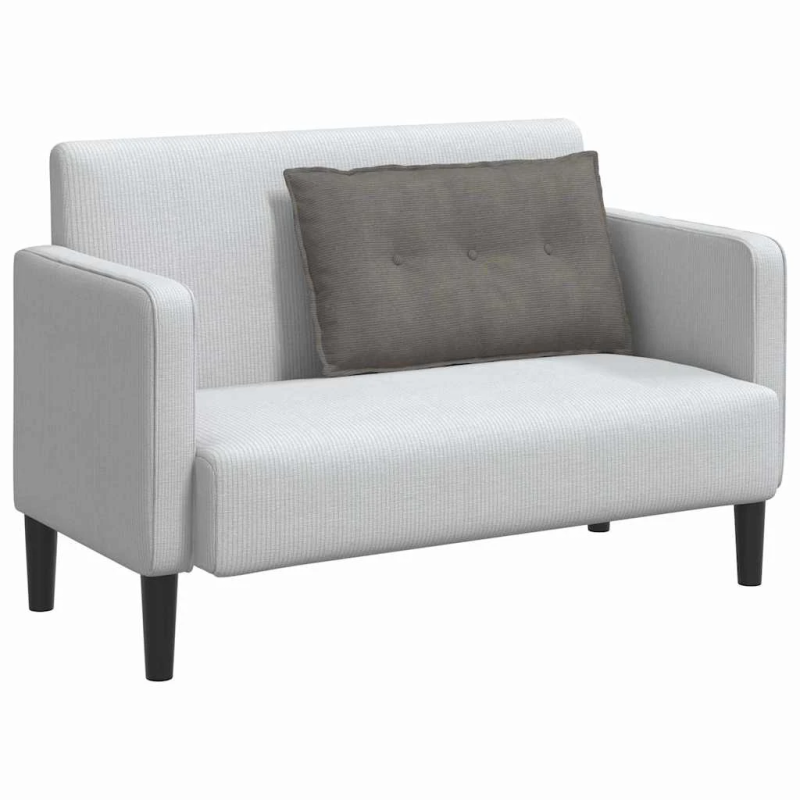 vidaXL Atpakaļ spilvens Gaiši pelēks 80 x 50 cm Korduroja audums