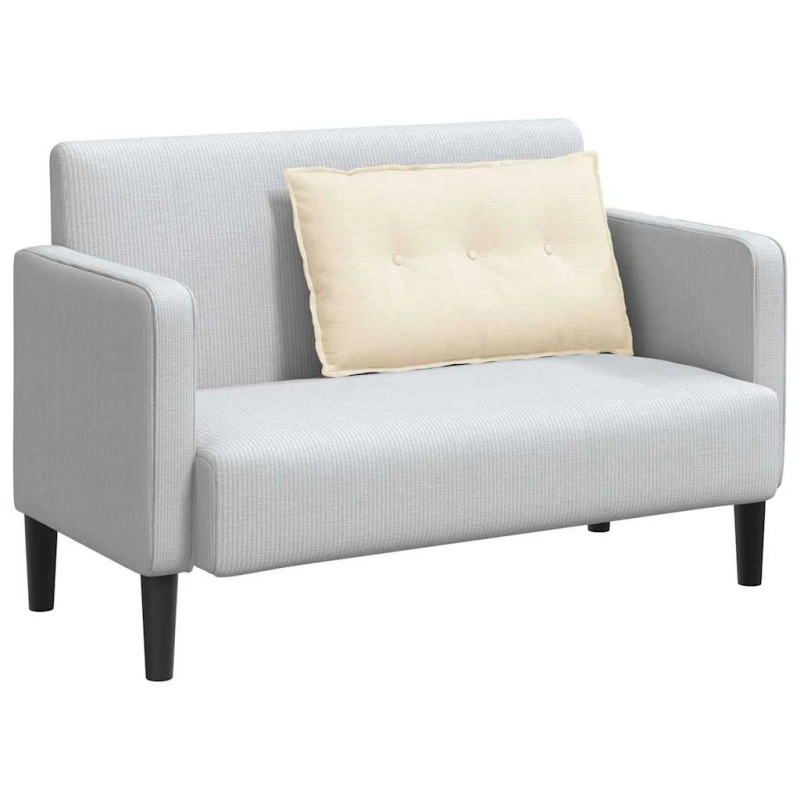 vidaXL Atpakaļ spilvens Krēmkrāsa 80 x 50 cm Korduroja audums