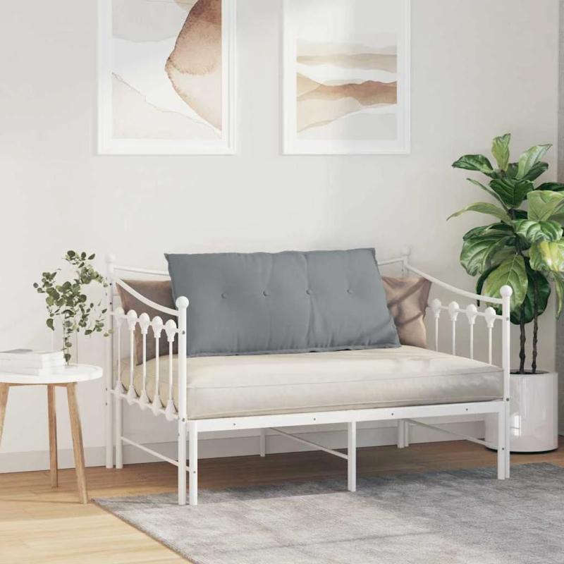 vidaXL Atpakaļ spilvens Gaiši pelēks 100 x 19 x 50 cm audums