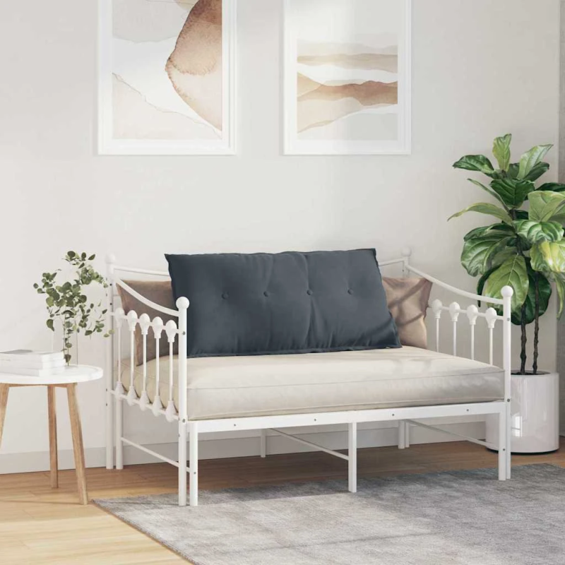 vidaXL Atpakaļ spilvens Tumši pelēks 100 x 50 cm Korduroja audums