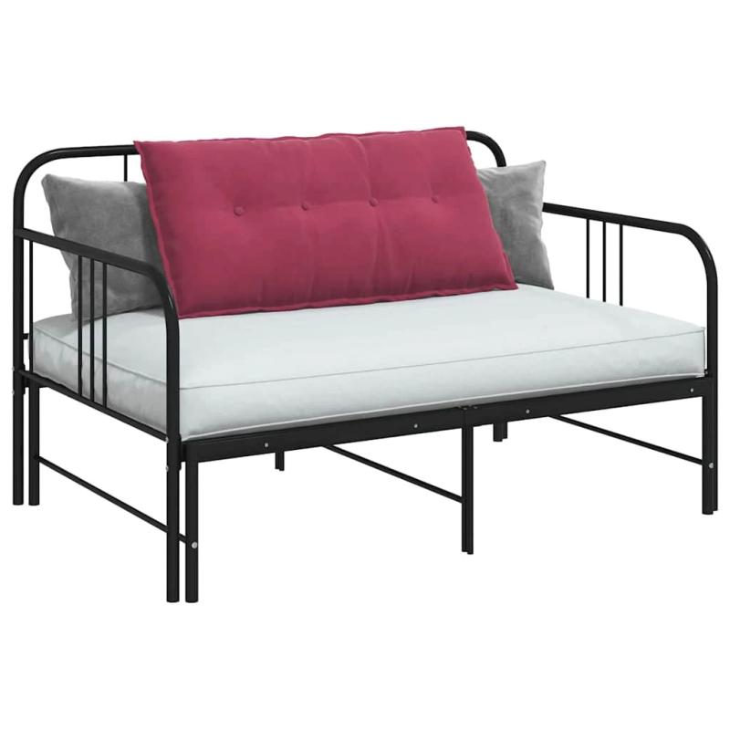 vidaXL Atpakaļ spilvens Vīna sarkans 100 x 50 cm Korduroja audums