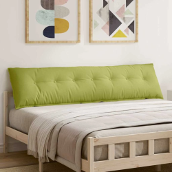 vidaXL Atpakaļ spilvens Gaiši zaļa 200 x 19 x 50 cm audums