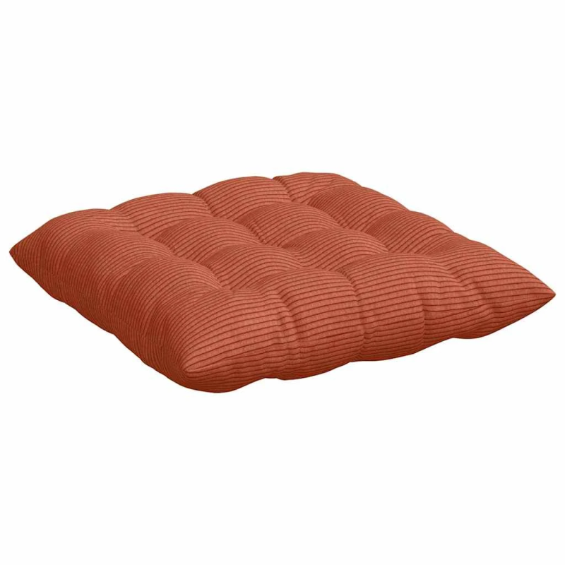 vidaXL Sēdvietas spilventiņi 4 pcs Sarkans oranžs 40 x 40 x 6 cm