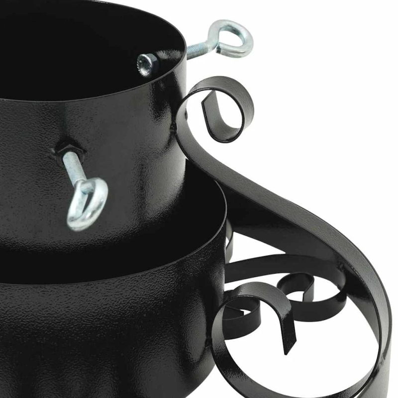 vidaXL Ziemassvētku eglītes statīvs Melna 40 x 40 x 21 cm Tērauds