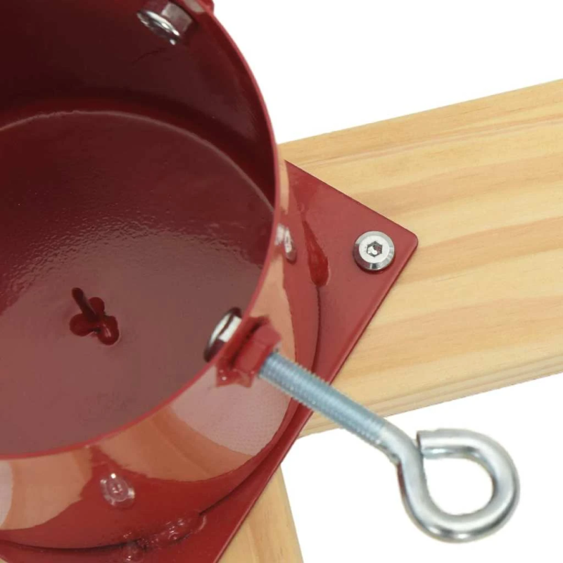 vidaXL Ziemassvētku eglītes statīvs 1.73 Sarkana 50 x 50 x 16 cm