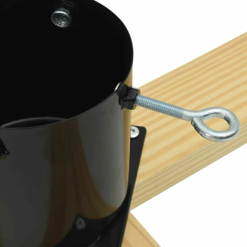 vidaXL Ziemassvētku eglītes statīvs 1.73 Melna 50 x 50 x 16 cm