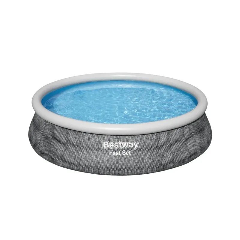 Бассейн, надувной Bestway Fast Set 57372, коричневый цв.-белый цв., 457 x 107 см
