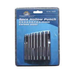 Komplekts ar caurumu izsitiem. 2.5-10 mm. 9 gab