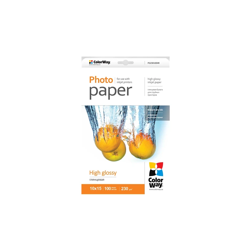 Fotopapīrs gloss 100gb 10x15 230g-m2 col