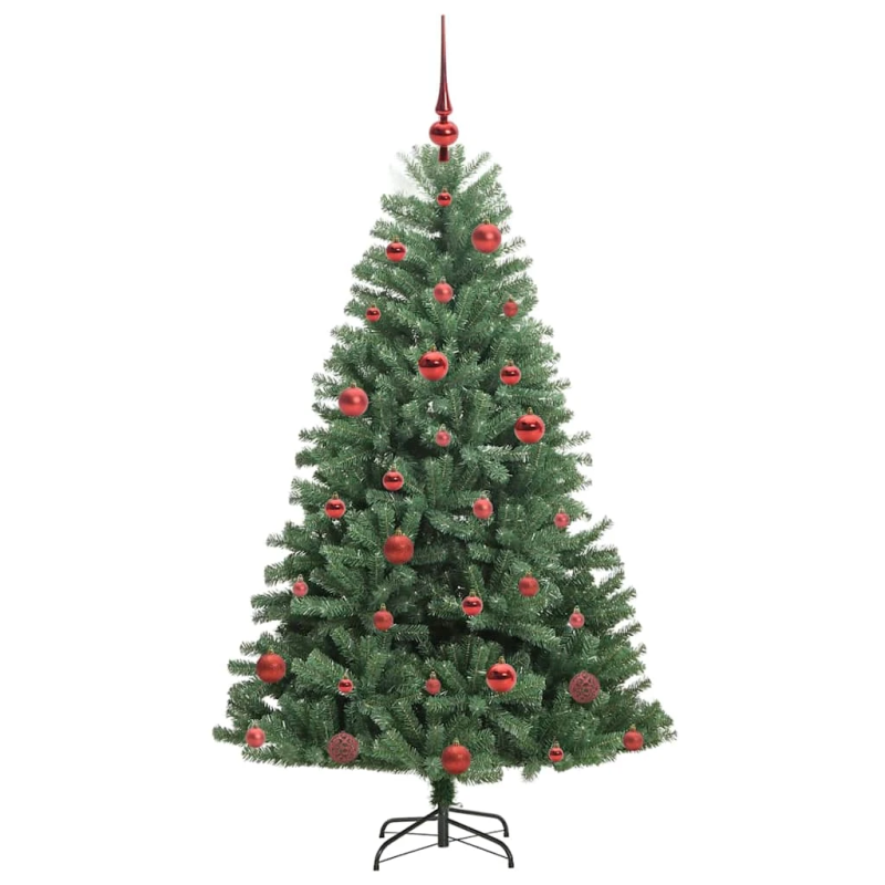 vidaXL Mākslīgā Saliekamā Ziemassvētku Egle Zaļa 150 cm PVC un metāls