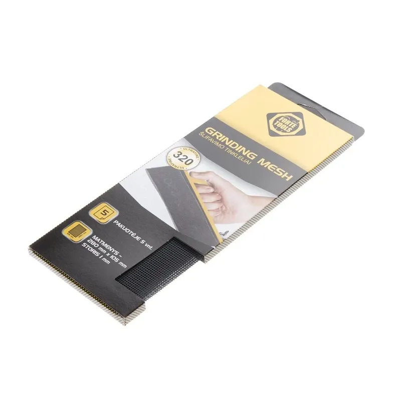 Slīpēšanas siets Forte Tools, 320, 28 cm x 10.5 cm, 5 gab.