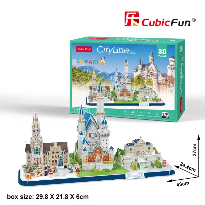 CUBICFUN 3D dėlionė „Bavarija“