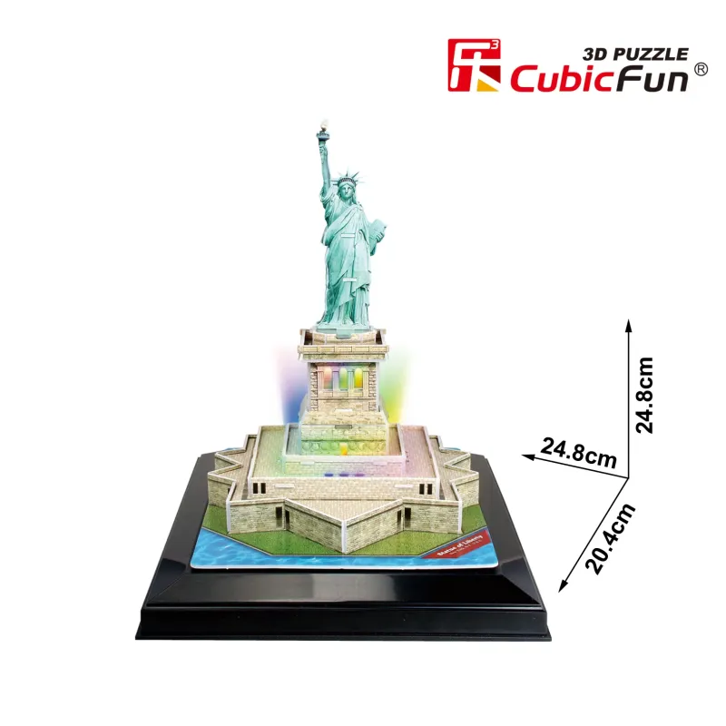 CUBICFUN 3D dėlionė „Laisvės statula“ ,LED,