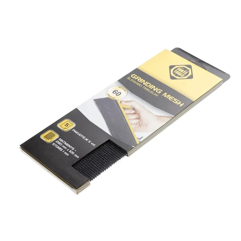 Slīpēšanas siets Forte Tools, 60, 28 cm x 10.5 cm, 5 gab.