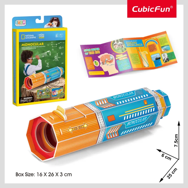 CUBIC FUN National Geographic 3D dėlionė „Monoklis