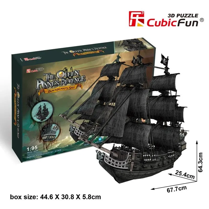 CUBICFUN 3D dėlionė Piratų laivas „Karalienė Ana“
