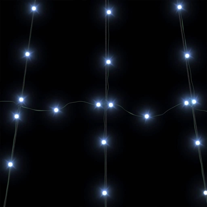 vidaXL LED Ziemassvētku koks ar zemes mietiem Vēsi balts 182 cm Metāla