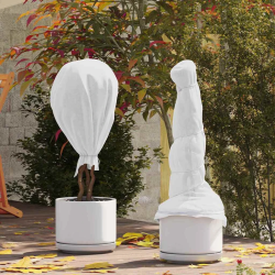 vidaXL Sals aizsardzības augu flīss Balts 50 x 1,6 m Nesintētā auduma