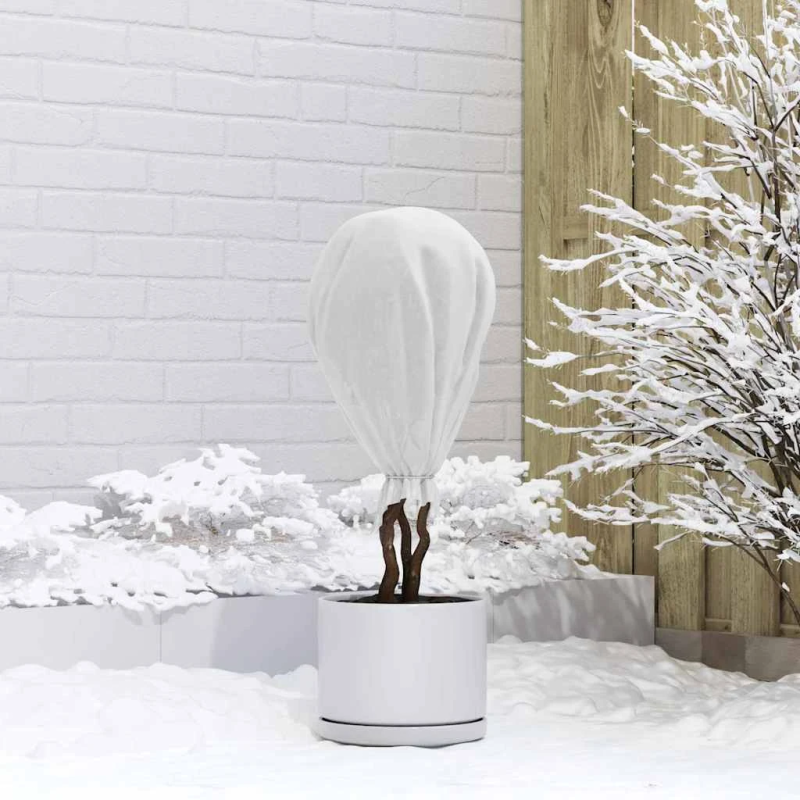 vidaXL Sals aizsardzības augu flīss Balts 50 x 1,6 m Nesintētā auduma