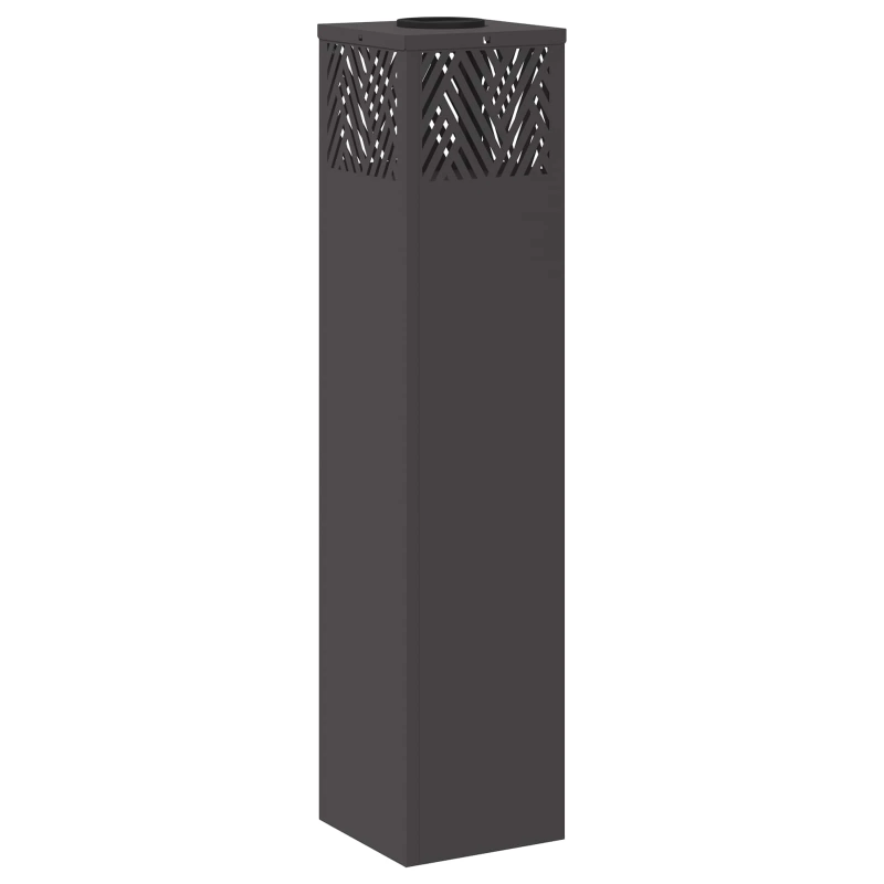 vidaXL Saules LED ceļa gaisma 2 pcs Melna Auksti velmēts tērauds