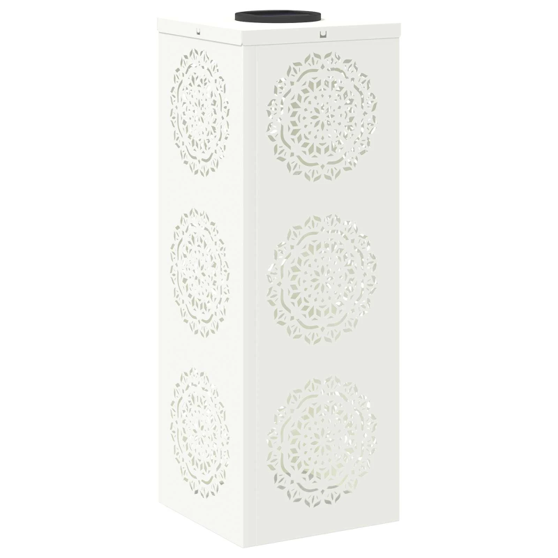 vidaXL Saules LED ceļa gaisma 2 pcs Balts Auksti velmēts tērauds