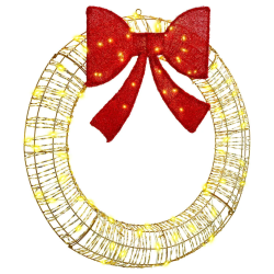 vidaXL Vainags su 80 LED Silti balta 90 cm PET