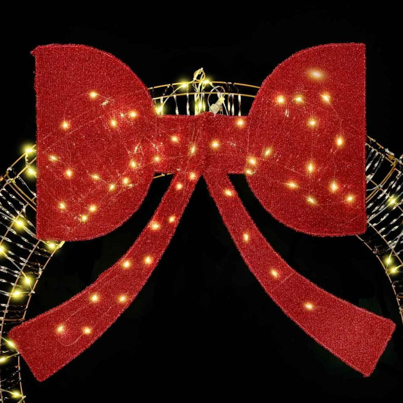 vidaXL Vainags su 150 LED Silti balta 120 cm PET