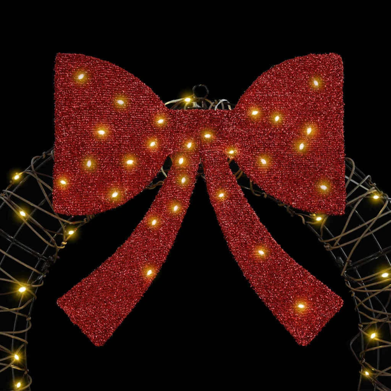 vidaXL Vainags su 60 LED Silti balta 75 cm Rotangpalma