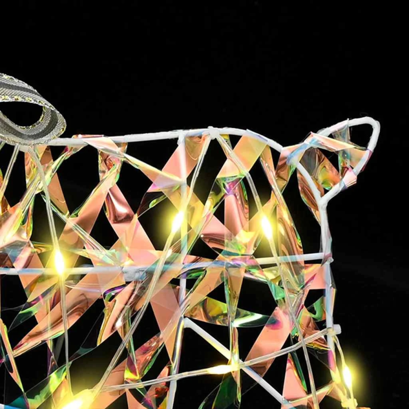 vidaXL LED brieži su 40 LED 2 pcs Silti balts PET