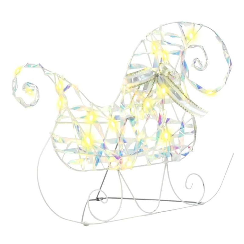 vidaXL LED brieži su 60 LED 3 pcs Silti balts PET