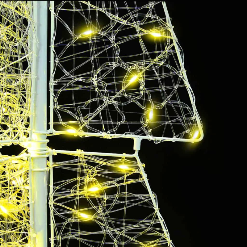 vidaXL Ziemassvētku eglīte su 100 LED Silti balts 120 cm Akrils