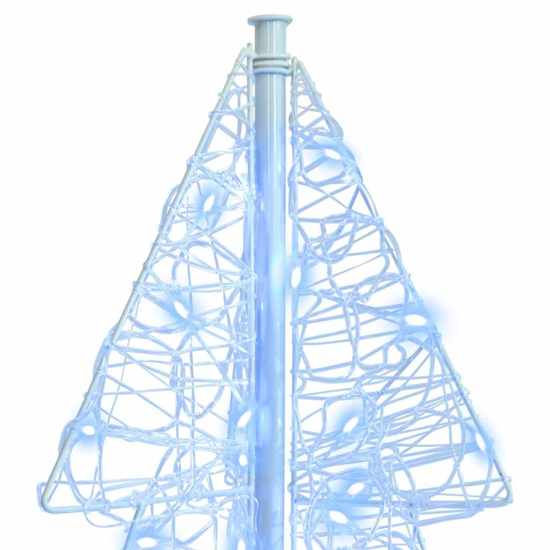 vidaXL Ziemassvētku eglīte su 100 LED Auksti balts 120 cm Akrils