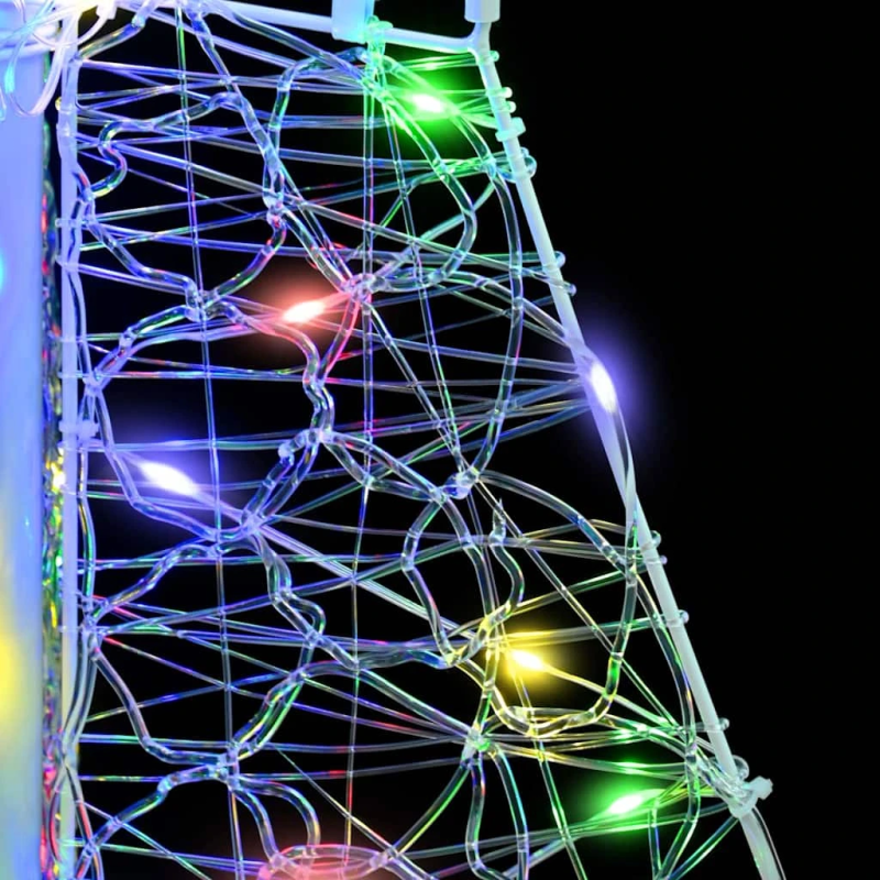 vidaXL Ziemassvētku eglīte su 100 LED Daudzkrāsains 120 cm Akrils