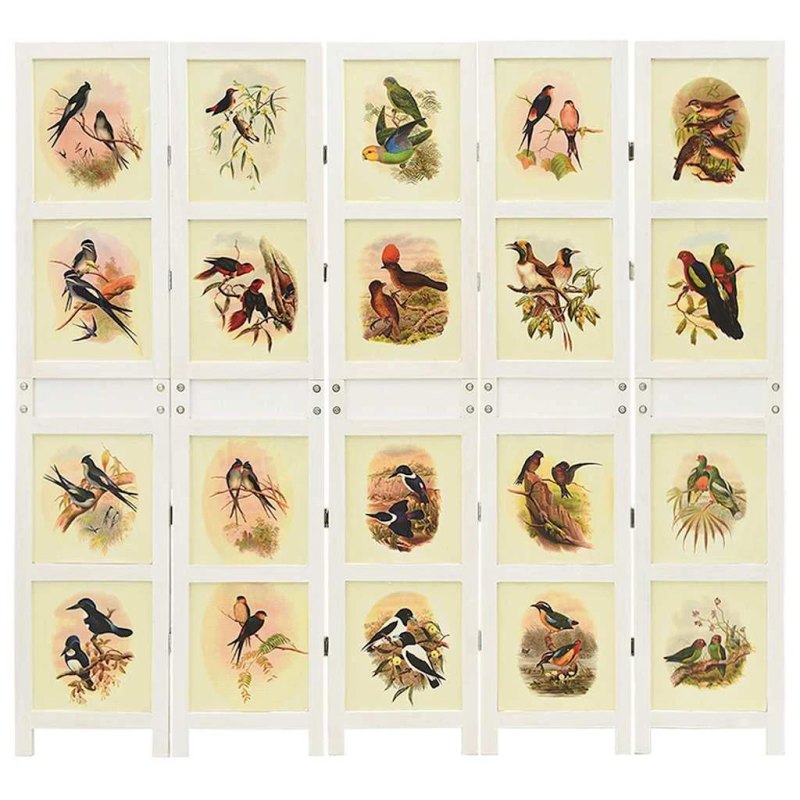 vidaXL Romdivider Paneļa Balts 212 x 165 cm MDF