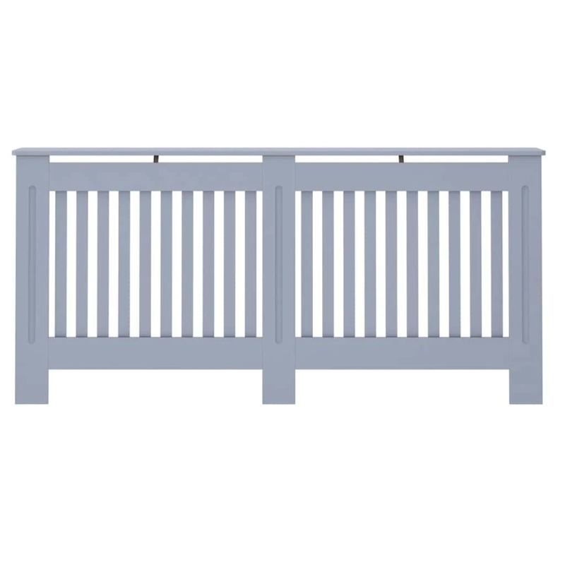 vidaXL Radiatora Vāks 2 pcs Pelēka 172 x 19 x 81,5cm Inženierijas koks