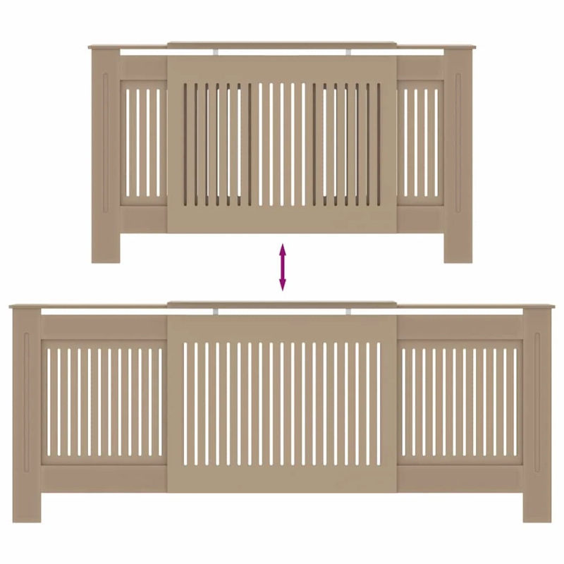 vidaXL Radiatora Vāks 2 pcs Brūna 205 x 20,5 x 81,5cm