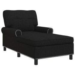 vidaXL Šeiss Lounge ar spilvenu Melna 91 x 157 x 91 cm audums