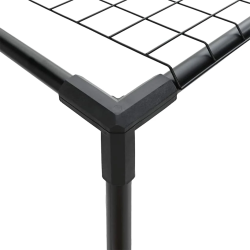 vidaXL 3-Tīkla Augu Statīvs Melna 200 x 32 x 104 cm Tērauds