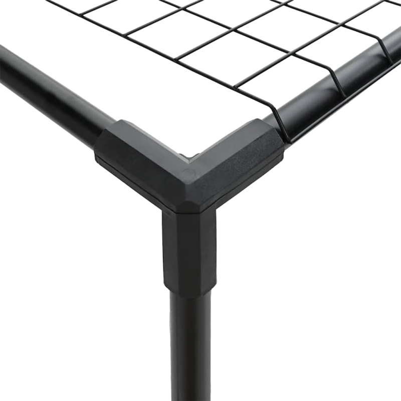 vidaXL 3-Tīkla Augu Statīvs Melna 200 x 32 x 104 cm Tērauds