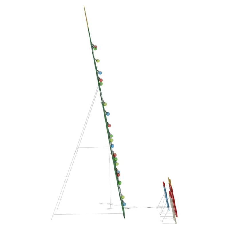 vidaXL Apgaismota Ziemassvētku eglīte ar 3 dāvanu kastēm 2D siltā baltā krāsā