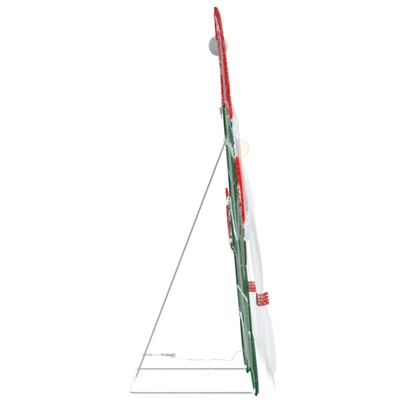 vidaXL Apgaismotais gnome Silti balts 71 x 64 cm Mirdzoša auduma