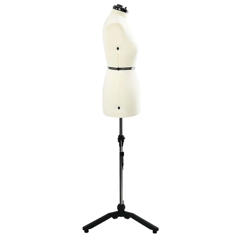 vidaXL Regulējama kleitu forma sievietēm Krēmkrāsa m Samts