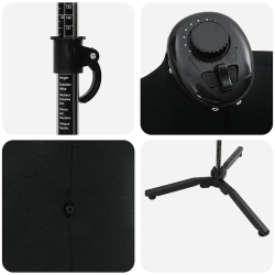 vidaXL Regulējama kleitu forma sievietēm Melna 37.5-45.5 collas audums