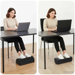 vidaXL Kājas atbalsta spilvens Vienkrāsains Melna