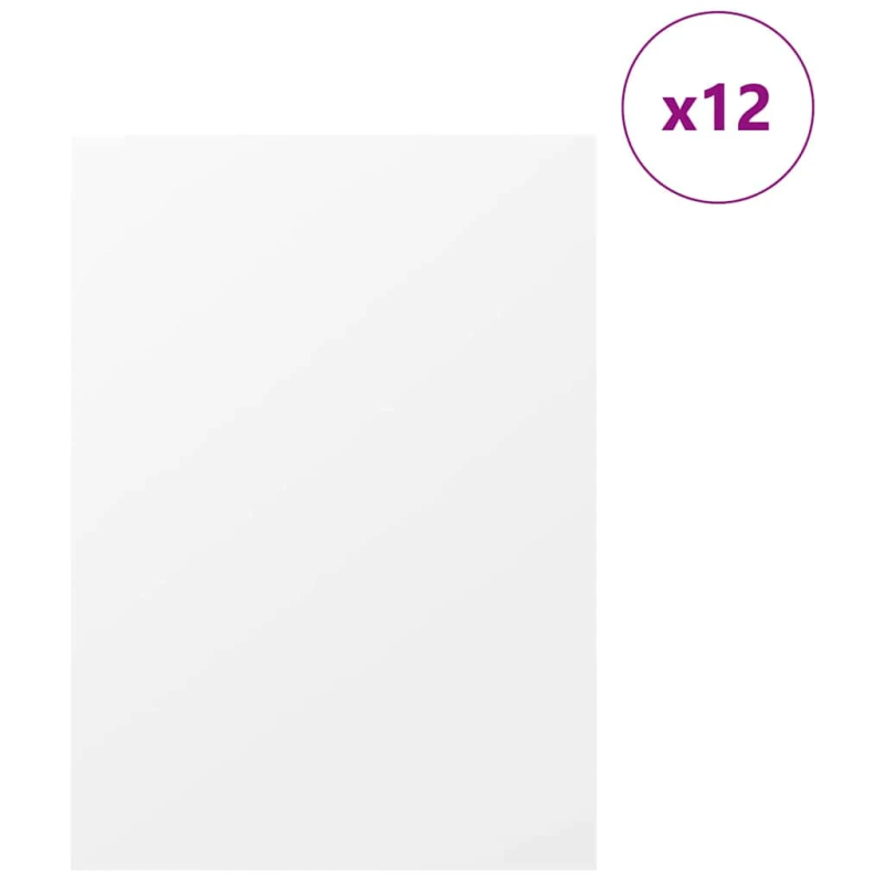 vidaXL Dekora Paneli 12 pcs Balts 30 x 42 x 0.27 cm Inženierijas koks